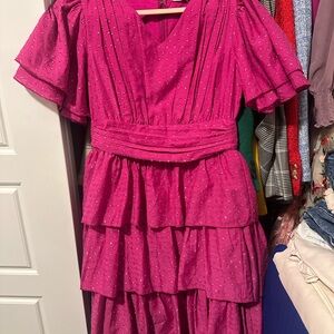 JessaKae Fuchsia Layered Kids Dress